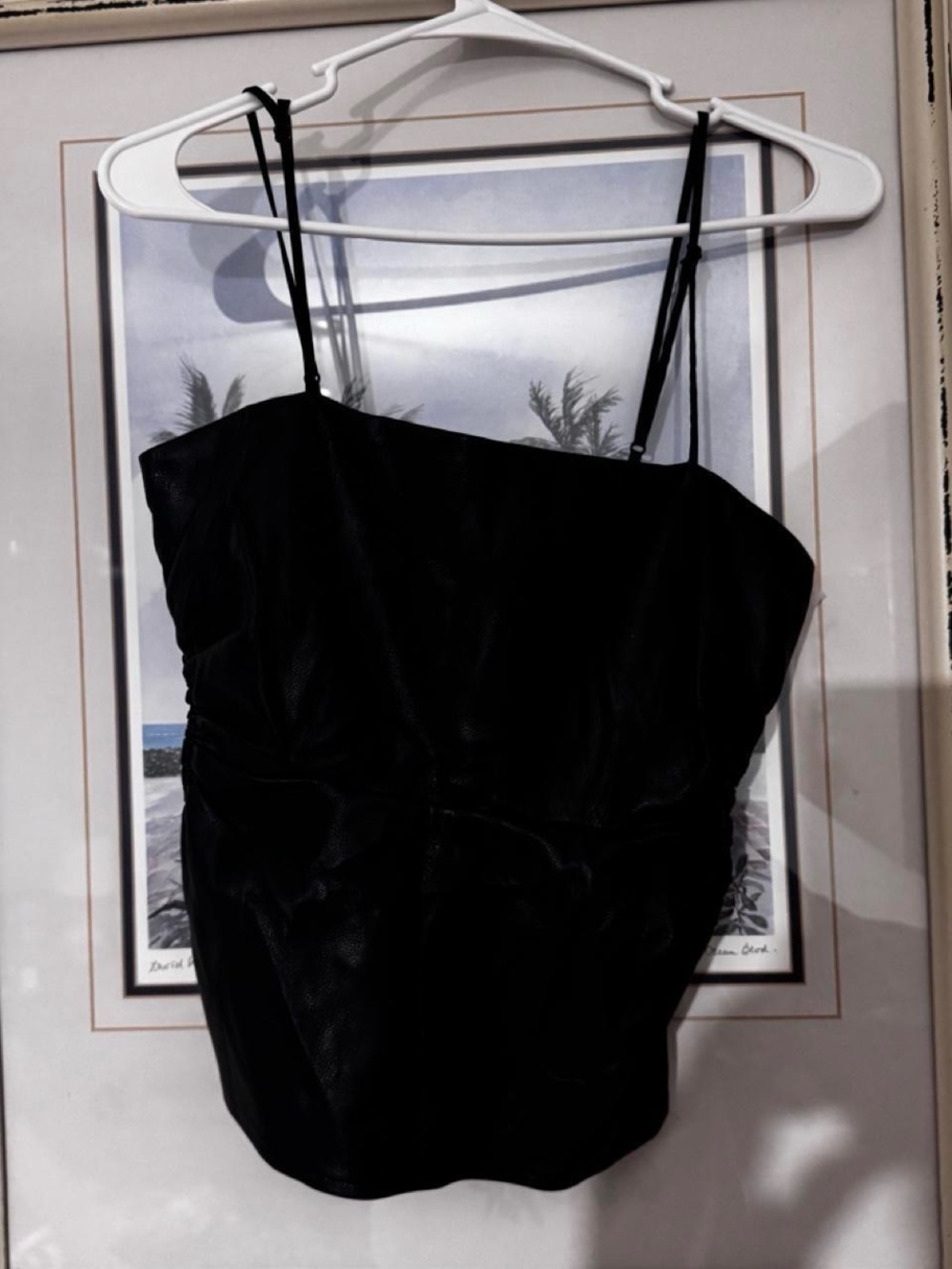 Lucy Paris Black Asymmetrical Crop Top